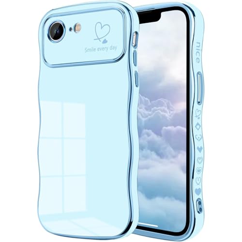 Keteen Handyhülle für iPhone 16e Hülle, Mädchen Niedliche lockige Wellen Hülle Dünne Flexible Silikon Galvanisierte Kameraschutz Kratzfest Stoßfest Schutzhülle Case für iPhone 16e, Blau Keteen Handyhülle für iPhone 16e Hülle, Mädchen Niedliche lockige Wellen Hülle Dünne Flexible Silikon Galvanisierte Kameraschutz Kratzfest Stoßfest Schutzhülle Case für iPhone 16e, Blau von Keteen