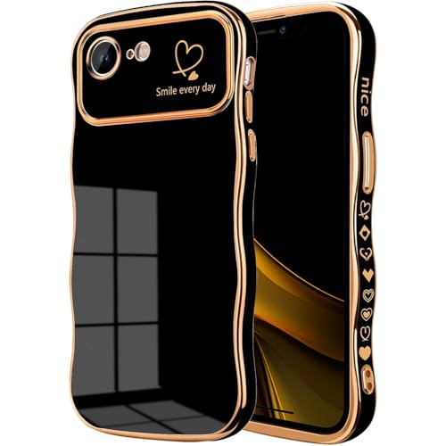 Keteen Handyhülle für iPhone 16e Hülle, Mädchen Niedliche lockige Wellen Hülle Dünne Flexible Silikon Galvanisierte Kameraschutz Kratzfest Stoßfest Schutzhülle für iPhone 16e, Schwarz Keteen Handyhülle für iPhone 16e Hülle, Mädchen Niedliche lockige Wellen Hülle Dünne Flexible Silikon Galvanisierte Kameraschutz Kratzfest Stoßfest Schutzhülle für iPhone 16e, Schwarz von Keteen