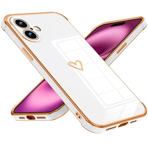 Keteen Handyhülle für iPhone 16 Plus Hülle Cute Herz Muster Mädchen Galvanisierte Kameraschutz Weich TPU Silikon Schutzhülle Ultra Dünn Case Stoßfeste Hülle für iPhone 16 Plus-Weiß Keteen Handyhülle für iPhone 16 Plus Hülle Cute Herz Muster Mädchen Galvanisierte Kameraschutz Weich TPU Silikon Schutzhülle Ultra Dünn Case Stoßfeste Hülle für iPhone 16 Plus-Weiß von Keteen
