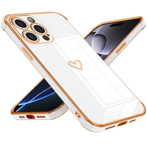 Keteen Handyhülle für iPhone 16 Pro Max Hülle Cute Herz Muster Mädchen Galvanisierte Kameraschutz Weich TPU Silikon Schutzhülle Ultra Dünn Case Stoßfeste Hülle für iPhone 16 Pro Max-Weiß Keteen Handyhülle für iPhone 16 Pro Max Hülle Cute Herz Muster Mädchen Galvanisierte Kameraschutz Weich TPU Silikon Schutzhülle Ultra Dünn Case Stoßfeste Hülle für iPhone 16 Pro Max-Weiß von Keteen