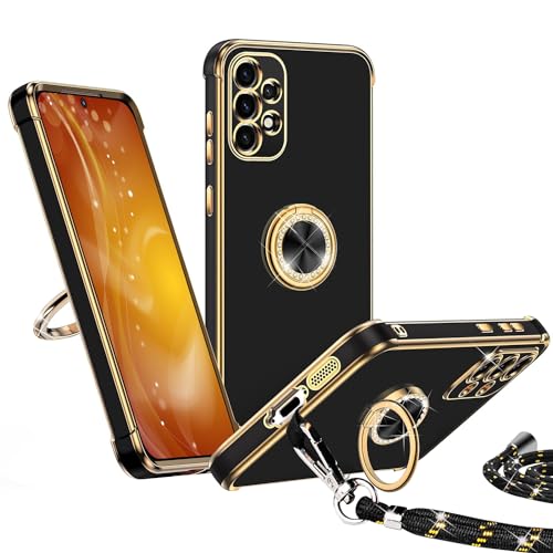 Keteen Handykette für Samsung Galaxy A52 4G / 5G / A52S 5G Hülle mit Band, Handyhülle für Samsung A52 mit 360°Metall Ring Halter Ständer Dünn Stoßfeste Anti-Kratzt Hülle für Samsung Galaxy A52-Schwarz Keteen Handykette für Samsung Galaxy A52 4G / 5G / A52S 5G Hülle mit Band, Handyhülle für Samsung A52 mit 360°Metall Ring Halter Ständer Dünn Stoßfeste Anti-Kratzt Hülle für Samsung Galaxy A52-Schwarz von Keteen