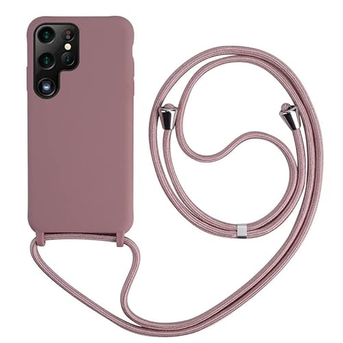 Keteen Handykette hülle für Samsung Galaxy S22 Ultra Handyhülle mit Band Slim Silikon Schutzhülle mit Abnehmbar Kordel Stossfest Bumper Cover zum Umhängen Necklace hülle Galaxy S22 Ultra-Pink Keteen Handykette hülle für Samsung Galaxy S22 Ultra Handyhülle mit Band Slim Silikon Schutzhülle mit Abnehmbar Kordel Stossfest Bumper Cover zum Umhängen Necklace hülle Galaxy S22 Ultra-Pink von Keteen