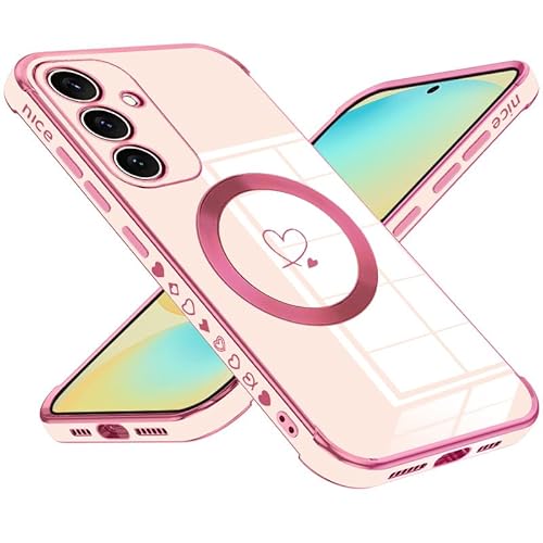 Keteen für Samsung Galaxy S24 FE Hülle für Magsafe, Magnetisch Handyhülle Samsung S24 FE Dünne Flexible TPU Silikon Galvanisierte Stoßfeste Kratzfest Schutzhülle Case für Samsung Galaxy S24 FE, Rosa von Keteen