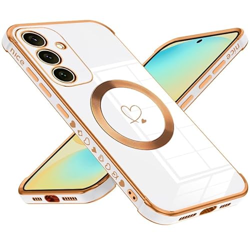 Keteen für Samsung Galaxy S25 Plus Hülle für Magsafe, Magnetisch Handyhülle Samsung S25 Plus Dünne Flexible TPU Silikon Galvanisierte Stoßfeste Kratzfest Schutzhülle für Samsung Galaxy S25 Plus, Weiß Keteen für Samsung Galaxy S25 Plus Hülle für Magsafe, Magnetisch Handyhülle Samsung S25 Plus Dünne Flexible TPU Silikon Galvanisierte Stoßfeste Kratzfest Schutzhülle für Samsung Galaxy S25 Plus, Weiß von Keteen