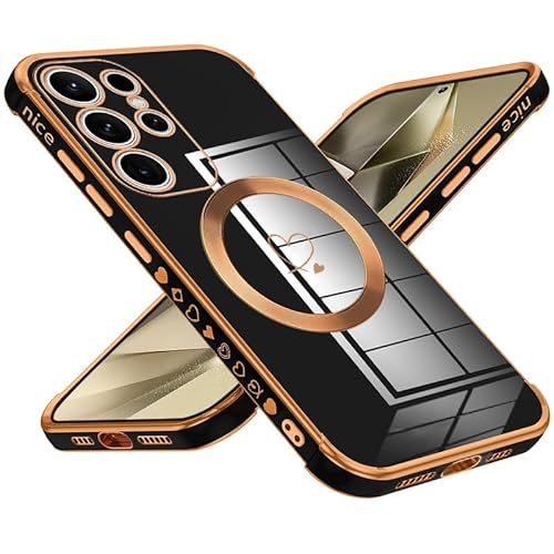 Keteen für Samsung Galaxy S25 Ultra Hülle für Magsafe, Magnetisch Handyhülle S25 Ultra Dünne Flexible TPU Silikon Galvanisierte Stoßfeste Kratzfest Schutzhülle für Samsung Galaxy S25 Ultra-Schwarz Keteen für Samsung Galaxy S25 Ultra Hülle für Magsafe, Magnetisch Handyhülle S25 Ultra Dünne Flexible TPU Silikon Galvanisierte Stoßfeste Kratzfest Schutzhülle für Samsung Galaxy S25 Ultra-Schwarz von Keteen