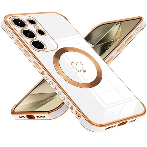 Keteen für Samsung Galaxy S25 Ultra Hülle für Magsafe, Magnetisch Handyhülle Samsung S25 Ultra Dünne Flexible TPU Silikon Galvanisierte Stoßfeste Kratzfest Schutzhülle Case Galaxy S25 Ultra, Weiß Keteen für Samsung Galaxy S25 Ultra Hülle für Magsafe, Magnetisch Handyhülle Samsung S25 Ultra Dünne Flexible TPU Silikon Galvanisierte Stoßfeste Kratzfest Schutzhülle Case Galaxy S25 Ultra, Weiß von Keteen