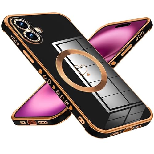 Keteen für iPhone 16 Plus Hülle für Magsafe, Magnetisch Handyhülle für iPhone 16 Plus Dünne Flexible TPU Silikon Galvanisierte Stoßfeste Kratzfest Schutzhülle Case für iPhone 16 Plus, Schwarz Keteen für iPhone 16 Plus Hülle für Magsafe, Magnetisch Handyhülle für iPhone 16 Plus Dünne Flexible TPU Silikon Galvanisierte Stoßfeste Kratzfest Schutzhülle Case für iPhone 16 Plus, Schwarz von Keteen