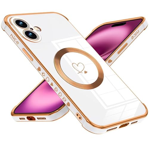 Keteen für iPhone 16 Plus Hülle für Magsafe, Magnetisch Handyhülle für iPhone 16 Plus Dünne Flexible TPU Silikon Galvanisierte Stoßfeste Kratzfest Schutzhülle Case für iPhone 16 Plus, White Keteen für iPhone 16 Plus Hülle für Magsafe, Magnetisch Handyhülle für iPhone 16 Plus Dünne Flexible TPU Silikon Galvanisierte Stoßfeste Kratzfest Schutzhülle Case für iPhone 16 Plus, White von Keteen