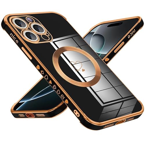 Keteen für iPhone 16 Pro Hülle für Magsafe, Magnetisch Handyhülle für iPhone 16 Pro Dünne Flexible TPU Silikon Galvanisierte Stoßfeste Kratzfest Schutzhülle Case für iPhone 16 Pro, Schwarz Keteen für iPhone 16 Pro Hülle für Magsafe, Magnetisch Handyhülle für iPhone 16 Pro Dünne Flexible TPU Silikon Galvanisierte Stoßfeste Kratzfest Schutzhülle Case für iPhone 16 Pro, Schwarz von Keteen