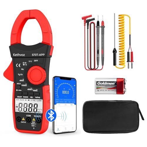Strommesszange Bluetooth Stromzange, Kethvoz 4000 Counts Zangenmultimeter Strommessgerät AC/DC w/mit Automatischem Messbereich für Widerstand Kapazität Durchgang Temperatur Diode Messen Strommesszange Bluetooth Stromzange, Kethvoz 4000 Counts Zangenmultimeter Strommessgerät AC/DC w/mit Automatischem Messbereich für Widerstand Kapazität Durchgang Temperatur Diode Messen von Kethvoz