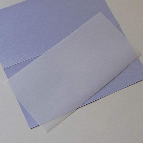 250 transparente Einlegeblätter 10,3 x 20,8 cm, für Klappkarten DIN lang von Kettcards