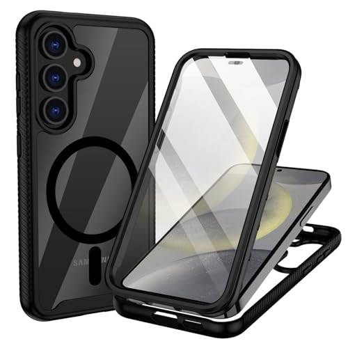KetteTech 360 Grad Handyhülle für Samsung Galaxy S24 / S25 Hülle Kompatible mit kabellosem Laden, Magnetisch Stoßfest Schutzhülle, Komplettschutz Case mit Eingebaut Schutzfolie - Schwarz KetteTech 360 Grad Handyhülle für Samsung Galaxy S24 / S25 Hülle Kompatible mit kabellosem Laden, Magnetisch Stoßfest Schutzhülle, Komplettschutz Case mit Eingebaut Schutzfolie - Schwarz von KetteTech