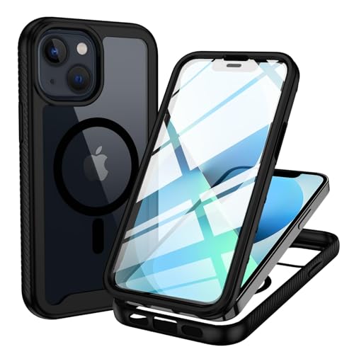 KetteTech 360 Grad Handyhülle für iPhone 13 mini Hülle Kompatible mit Magsafe, Magnetisch Stoßfest Schutzhülle, Komplettschutz Case mit Eingebaut Schutzfolie - Schwarz KetteTech 360 Grad Handyhülle für iPhone 13 mini Hülle Kompatible mit Magsafe, Magnetisch Stoßfest Schutzhülle, Komplettschutz Case mit Eingebaut Schutzfolie - Schwarz von KetteTech