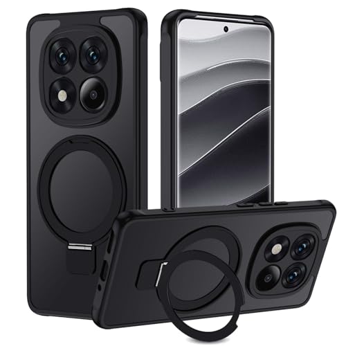 Magnetisch Handyhülle für Xiaomi Redmi Note 14 Pro 5G/Poco X7 5G(Nicht für 4G/Pro Plus) mit Unsichtbar Ständer Kompatibel mit MagSafe,Stoßfest Kratzfeste Transluzente Schutzhülle Cover, Matt Schwarz Magnetisch Handyhülle für Xiaomi Redmi Note 14 Pro 5G/Poco X7 5G(Nicht für 4G/Pro Plus) mit Unsichtbar Ständer Kompatibel mit MagSafe,Stoßfest Kratzfeste Transluzente Schutzhülle Cover, Matt Schwarz von KetteTech