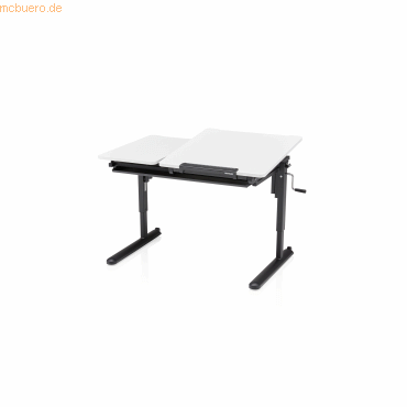 Kettler KETTLER Jugendschreibtisch 109,5x53,5-82x71,5cm anthrazit/weiß von Kettler