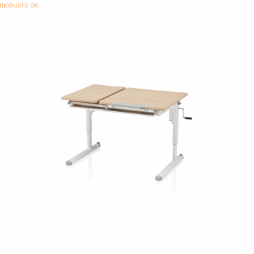 Kettler KETTLER Jugendschreibtisch 109,5x53,5-82x71,5cm weiß/buche von Kettler