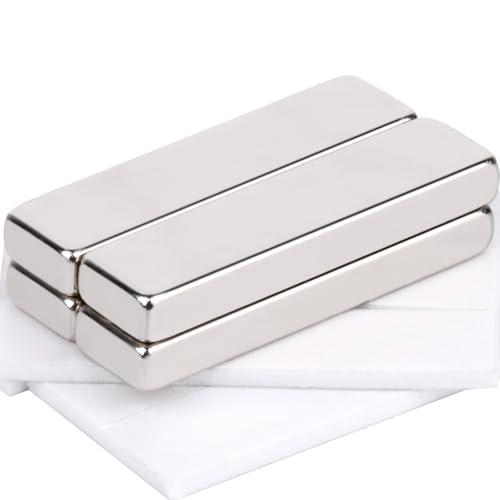 40x10x5mm Magnete Stark Groß, 4 Stück Neodym Magnete Starker Magnete Stark Magneten für Magnettafel Küchenschrank Rechteckige Büro Whiteboard Magnet Magnetplatten von Keukenket