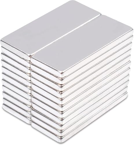 Keukenket 22 Stück Neodym Magnete Extra Stark,20x8x1.5mm Rechteckig Magnete Magnete Stark für Whiteboard,Magnete Selbstklebend Stark Stark Seltenerdmagnete für Magnettafel, Küchenschrank, Magnetboard von Keukenket
