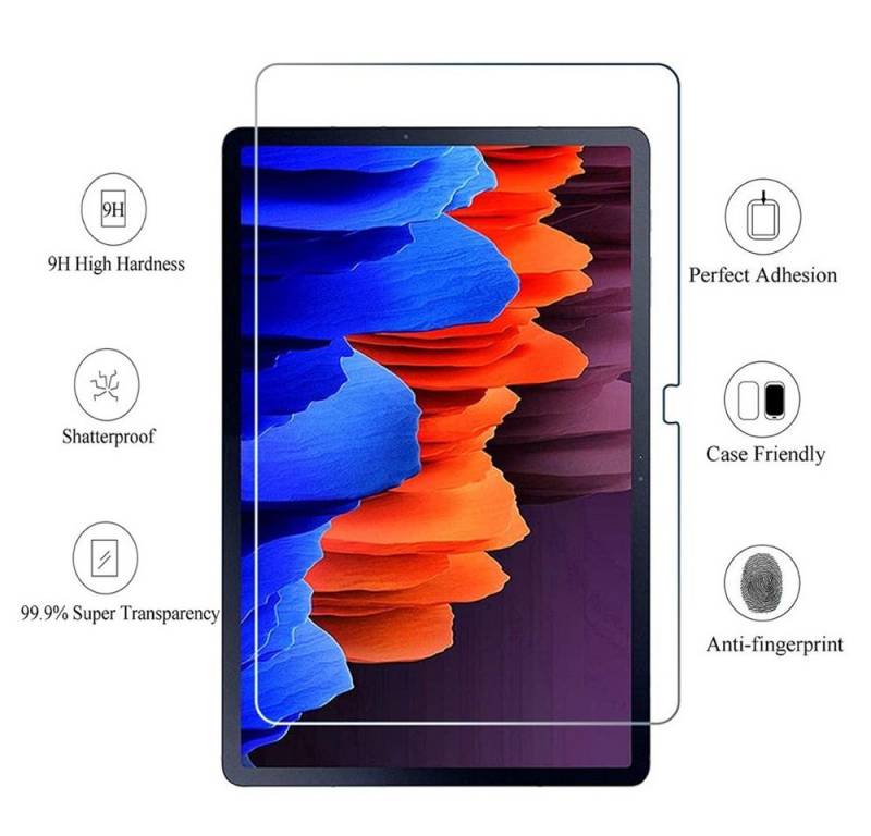 Kevin Frotscher (FroShop) Tablet-Hülle Schutzglas für Samsung Galaxy Tab A8 10.5 Zoll 2021 2022, Displayfolie Hülle Displayschutz Glas - 1x 9H Härteglas blasenfrei von Kevin Frotscher (FroShop)