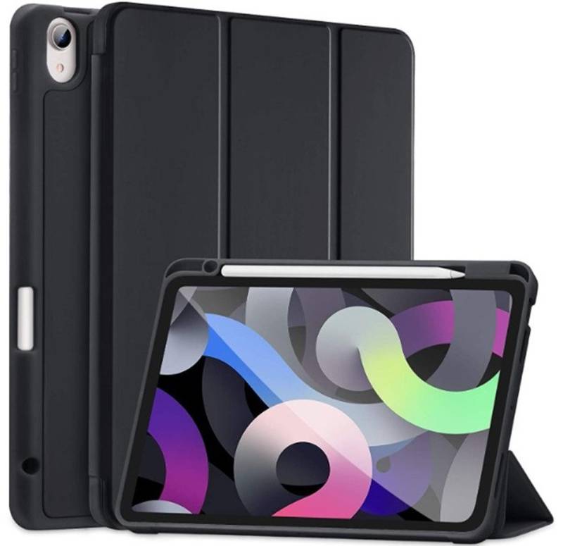 Kevin Frotscher (FroShop) Tablet-Hülle Schutzhülle für Apple iPad Air 13" 2025 / 2024 Smart Cover Etui Tasche, Wake Up / Sleep Funktion - SCHWARZ inkl. SITFTHALTER von Kevin Frotscher (FroShop)