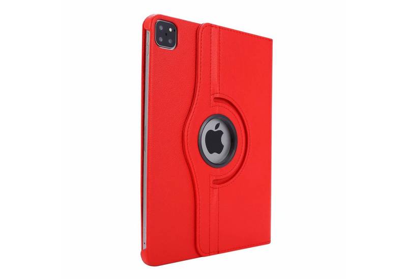 Kevin Frotscher (FroShop) Tablet-Hülle Schutzhülle für Apple iPad Pro 12.9" 4. Generation 2020 Hülle Case Tasche Etui Standfunktion, Stabil Schwenkbar Drehbar 360° Grad - Farbe ROT von Kevin Frotscher (FroShop)
