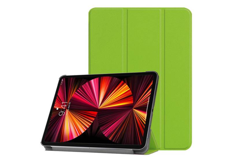 Kevin Frotscher (FroShop) Tablet-Hülle Schutzhülle für Apple iPad Pro 12.9" 5. und 6. Generation 2022 2021 Wake Up / Sleep Smart Cover, Tasche Standfunktion Case Etui Hülle - Farbe GRÜN von Kevin Frotscher (FroShop)