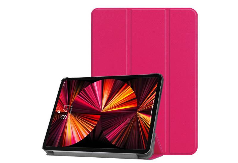 Kevin Frotscher (FroShop) Tablet-Hülle Schutzhülle für Apple iPad Pro 12.9" 5. und 6. Generation 2022 2021 Wake Up / Sleep Smart Cover, Tasche Standfunktion Case Etui Hülle - Farbe PINK von Kevin Frotscher (FroShop)