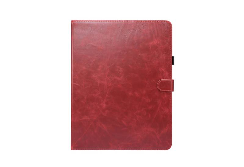 Kevin Frotscher (FroShop) Tablet-Hülle Schutzhülle für Apple iPad Pro 12.9" 5. und 6. Generation 2022 2021 Wake Up / Sleep Stifthalter an der Seite, Kunstleder Smart Case Etui Cover Tasche - Farbe ROT von Kevin Frotscher (FroShop)