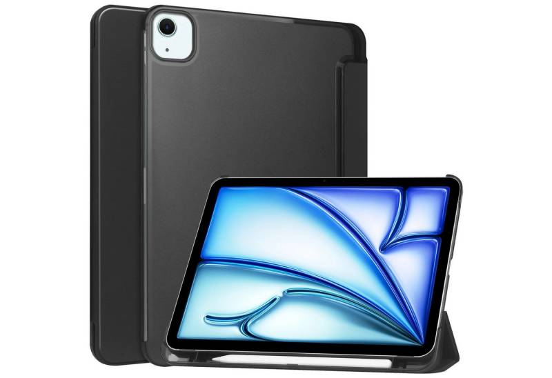 Kevin Frotscher (FroShop) Tablet-Hülle Schutzhülle für Apple iPad Pro 13" 2024 Smart Cover Etui Tasche, Wake Up / Sleep Funktion - SCHWARZ inkl. STIFTHALTER von Kevin Frotscher (FroShop)