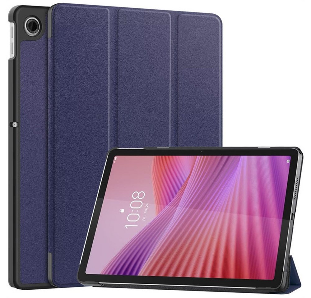 Kevin Frotscher (FroShop) Tablet-Hülle Schutzhülle für Lenovo Tab 10.1" 2025 TB-311FU / TB-311XU 4 Generation Hülle Case Cover Tasche Smart Cover, Magnetisch Wake Up & Sleep Funktion - Dunkelblau von Kevin Frotscher (FroShop)