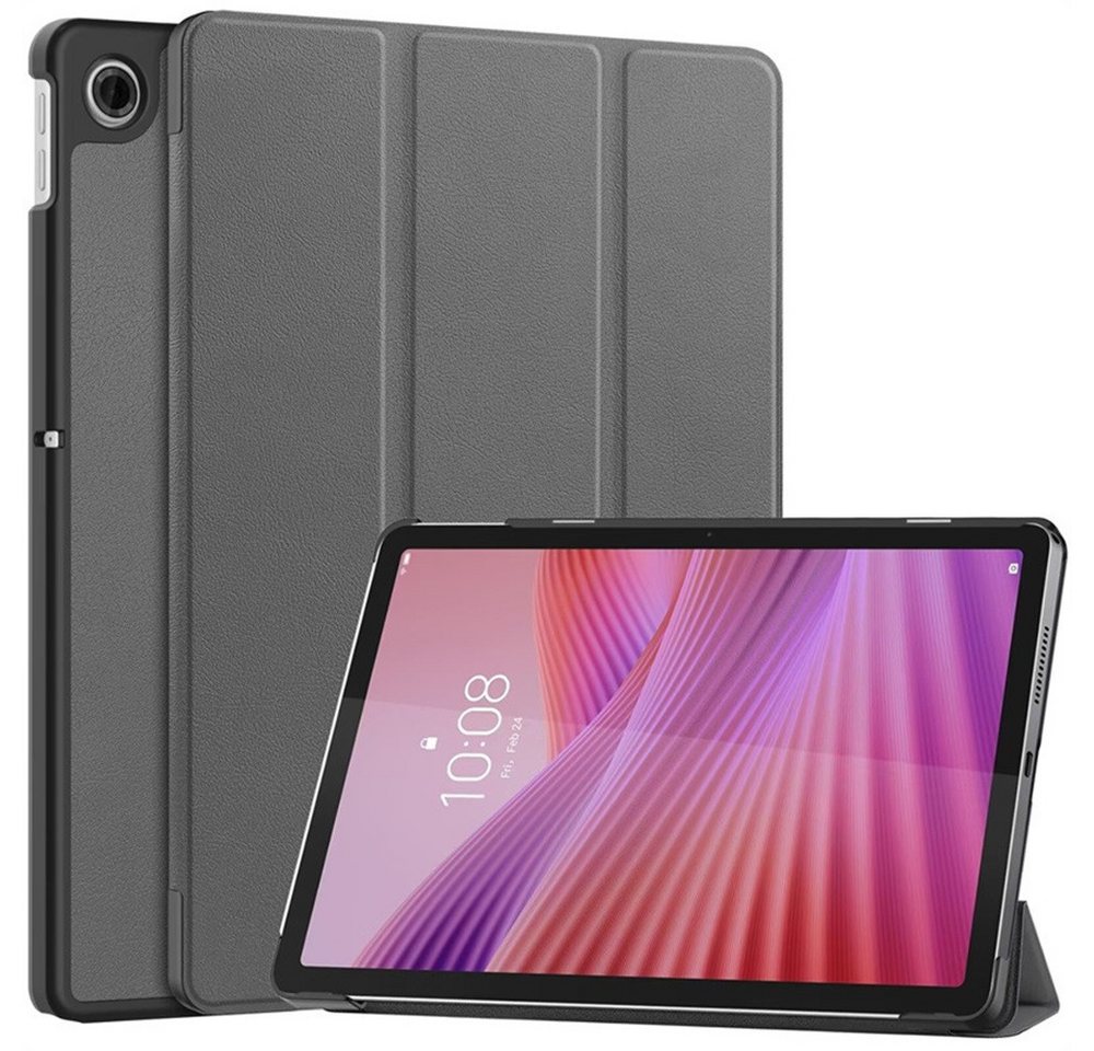 Kevin Frotscher (FroShop) Tablet-Hülle Schutzhülle für Lenovo Tab 10.1" 2025 TB-311FU / TB-311XU 4 Generation Hülle Case Cover Tasche Smart Cover, Magnetisch Wake Up & Sleep Funktion - Grau von Kevin Frotscher (FroShop)