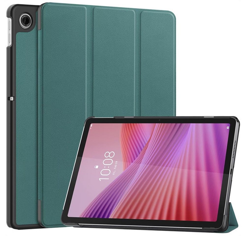 Kevin Frotscher (FroShop) Tablet-Hülle Schutzhülle für Lenovo Tab 10.1" 2025 TB-311FU / TB-311XU 4 Generation Hülle Case Cover Tasche Smart Cover, Magnetisch Wake Up & Sleep Funktion - Marine Grün von Kevin Frotscher (FroShop)