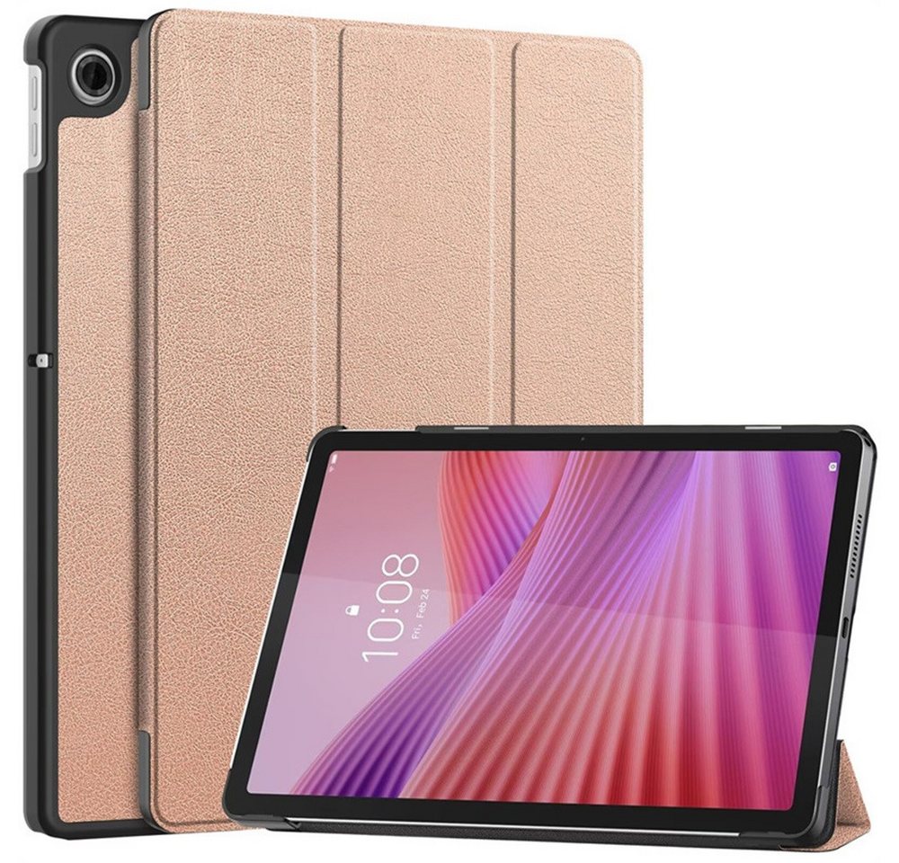 Kevin Frotscher (FroShop) Tablet-Hülle Schutzhülle für Lenovo Tab 10.1" 2025 TB-311FU / TB-311XU 4 Generation Hülle Case Cover Tasche Smart Cover, Magnetisch Wake Up & Sleep Funktion - Rose Gold von Kevin Frotscher (FroShop)