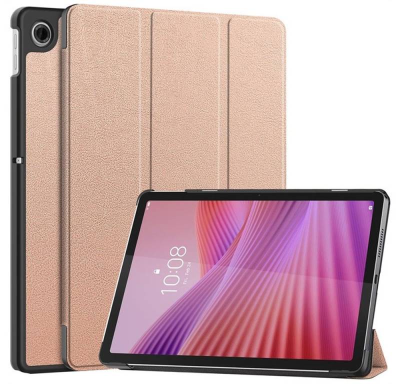 Kevin Frotscher (FroShop) Tablet-Hülle Schutzhülle für Lenovo Tab 10.1" 2025 TB-311FU / TB-311XU 4 Generation Hülle Case Cover Tasche Smart Cover, Magnetisch Wake Up & Sleep Funktion - Rose Gold von Kevin Frotscher (FroShop)