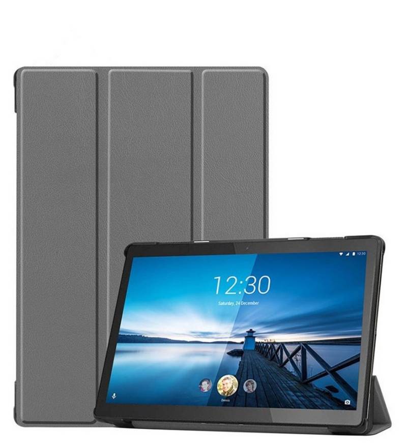 Kevin Frotscher (FroShop) Tablet-Hülle Schutzhülle für Lenovo Tab M10 Plus 3rd Generation 10.6" 2022 TB125 TB128 Wake Up / Sleep Funktion, Smart Cover Tablet Etui Tasche Hülle - Farbe GRAU von Kevin Frotscher (FroShop)