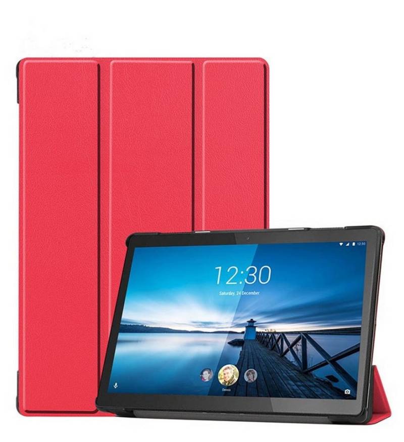 Kevin Frotscher (FroShop) Tablet-Hülle Schutzhülle für Lenovo Tab M10 Plus 3rd Generation 10.6" 2022 TB125 TB128 Wake Up / Sleep Funktion, Smart Cover Tablet Etui Tasche Hülle - Farbe ROT von Kevin Frotscher (FroShop)