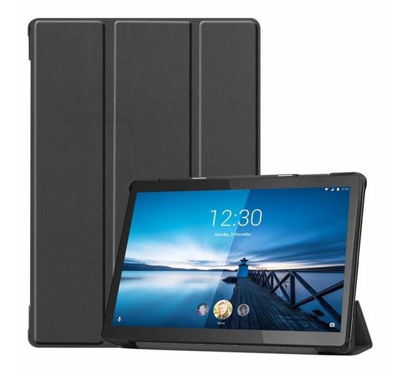 Kevin Frotscher (FroShop) Tablet-Hülle Schutzhülle für Lenovo Tab M10 Plus 3rd Generation 10.6" 2022 TB125 TB128 Wake Up / Sleep Funktion, Smart Cover Tablet Etui Tasche Hülle - Farbe SCHWARZ von Kevin Frotscher (FroShop)