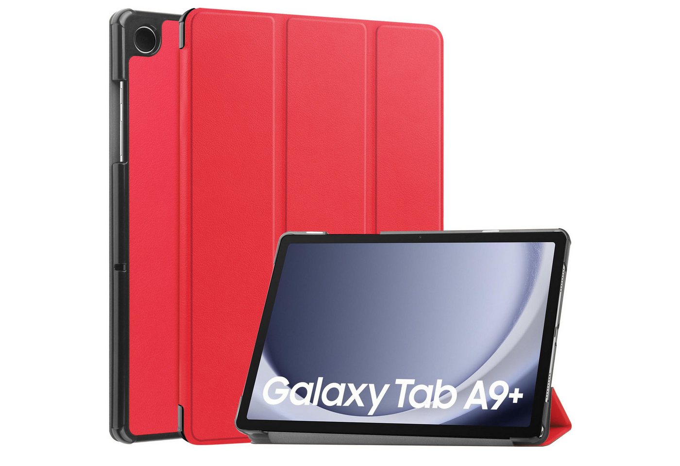 Kevin Frotscher (FroShop) Tablet-Hülle Schutzhülle für Samsung Galaxy Tab A9 Plus 11 2023 Wake Up / Sleep, Hülle Etui Smart Cover Tasche - Farbe ROT von Kevin Frotscher (FroShop)