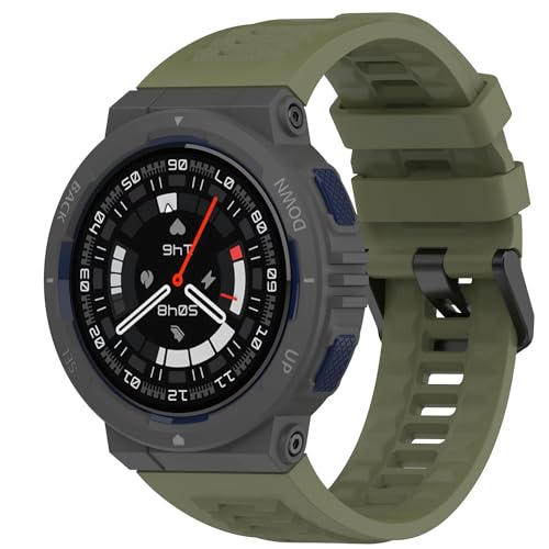 Keweni Armband Kompatibel Amazfit Active Edge,Ersatzarmband Sport Armband für Amazfit Active Edge (Armeegrün) von Keweni