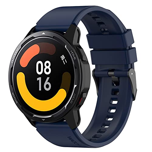 Keweni Armband Kompatibel mit Xiaomi Mi Watch Silikon-Ersatzarmbänder,Smartwatch-Ersatzarmband Kompatibel für Xiaomi Mi Watch/Xiaomi Watch S1/Xiaomi Watch S1 Active (Navy blau) von Keweni