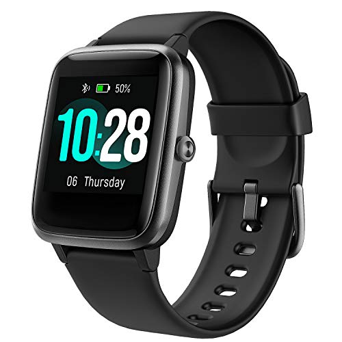 Keweni ID 250L Armband, Weiches Silikon-Ersatzband Verstellbare Sportuhrenarmbänder für ID 205 / 205L / ID215G Smart Watch (Schwarz) von Keweni