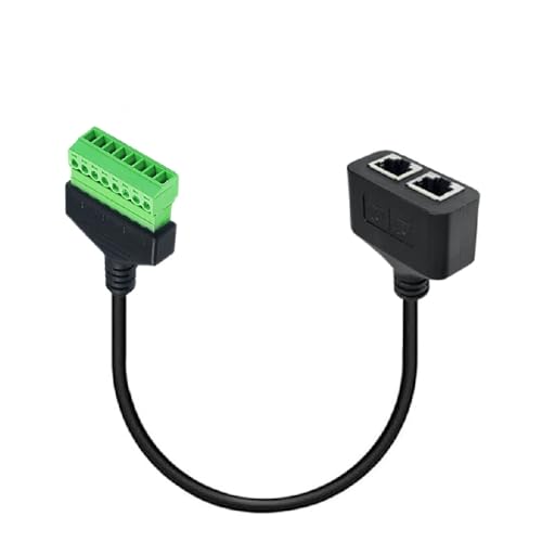 Kework 9,8 Zoll Cat6 RJ45 Terminal Block Koppler Kabel, RJ45 8P8C Ethernet Netzwerk Extender, Dual RJ45 Buchse CCTV Digital Internet Bolt Screw Terminal Connector Adapter Kework 9,8 Zoll Cat6 RJ45 Terminal Block Koppler Kabel, RJ45 8P8C Ethernet Netzwerk Extender, Dual RJ45 Buchse CCTV Digital Internet Bolt Screw Terminal Connector Adapter von Kework