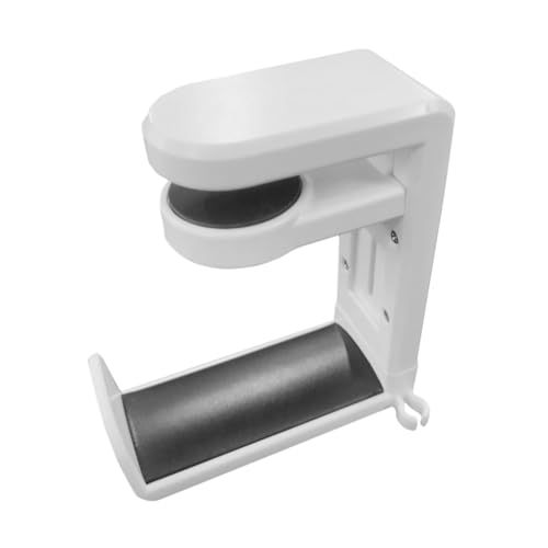 Kexpery Metall-Kopfhörer-Aufhänger, 360 Grad verstellbar, Gaming-Headset-Halterung, bohrfreie Installation, Kopfhörer-Ständer, Halter for Büro, Reisen (weiß) von Kexpery
