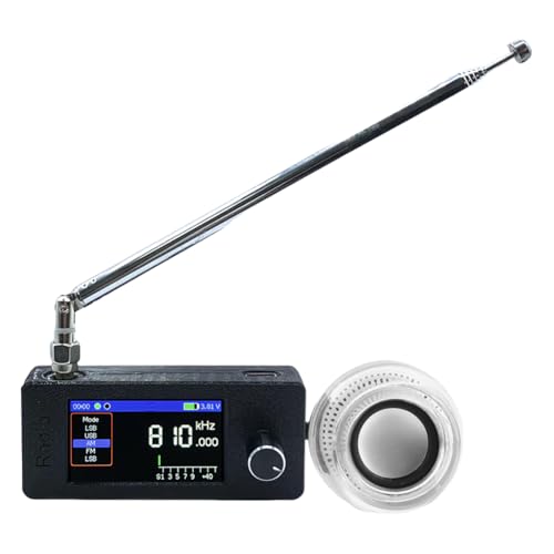 Kexpery Miniatur-Radio, 0,5 – 108 MHz, tragbar, FM-Radio, AM HF SW MW, IPS-Display, Lautsprecher für Haus, Außenbereich Kexpery Miniatur-Radio, 0,5 – 108 MHz, tragbar, FM-Radio, AM HF SW MW, IPS-Display, Lautsprecher für Haus, Außenbereich von Kexpery