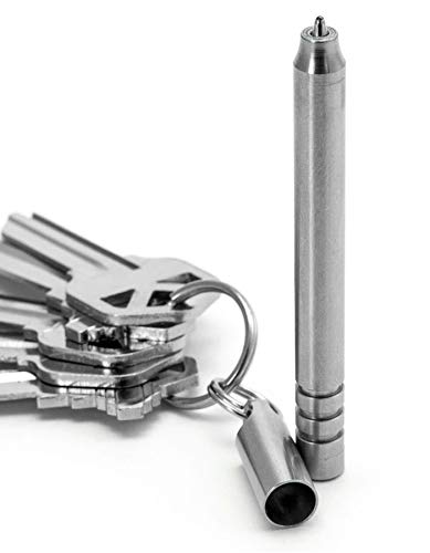 KeySmart Nano Kugelschreiber | Mini-Kugelschreiber mit Schlüsselanhänger aus Edelstahl von KeySmart