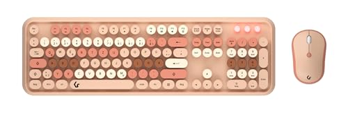 KeySonic Desktop-Set KSKM-8200M-RF (DE) Wireless Sand/Creme von KeySonic