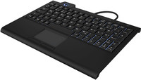 KeySonic KSK-3210ELU Super-Mini Tastatur DE-Layout Hintergrundbeleuchtung Touchpad von KeySonic