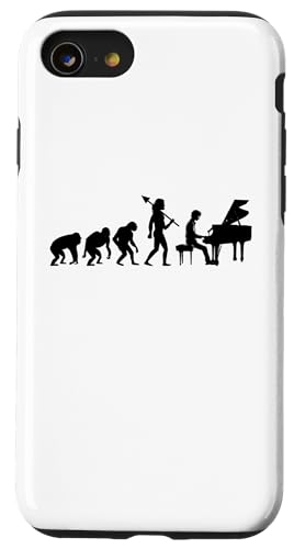 Hülle für iPhone SE (2020) / 7 / 8 Evolution Piano Keys Keyboard Pianist Keyboarder Pianisten von Keyboard Piano Gift For A Pianist