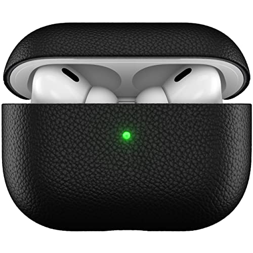 KeyBudz Artisan, Leder Ladecase für Apple AirPods Pro 2, schwarz von Keybudz