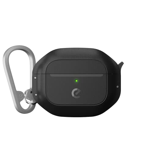 KeyBudz ElementProof für AirPods 3 Case mit Schloss, vollständig wasserdichtes AirPods 3. Generation Case, robuster Schutz, Hartschalenhülle, Karabiner für AirPods Gen 3 - Carbon Black Schwarz von Keybudz